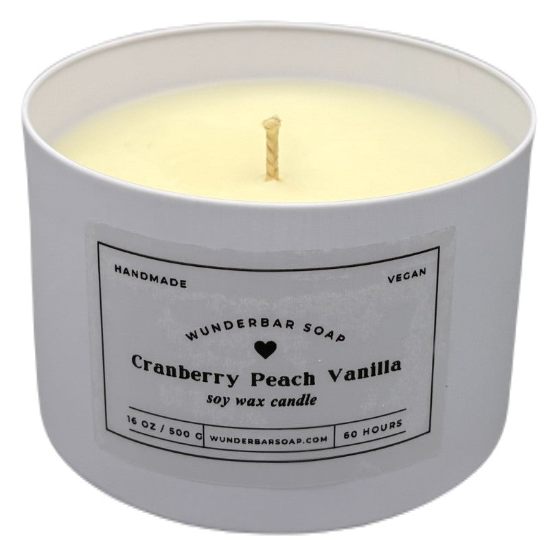 NEW! Cranberry Peach Vanilla Soy Candle