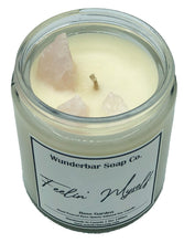 Load image into Gallery viewer, Self Love Rose Quartz Infused Soy Candle
